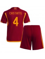 AS Roma Bryan Cristante #4 Kotipaita Lasten 2023-24 Lyhythihainen (+ shortsit)